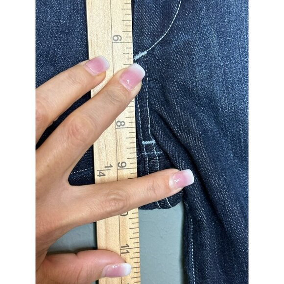 True Religion Halle Women's 29" Super Skinny Mid-Rise Crop Rolled Jeans Lonestar - Picture 10 of 16